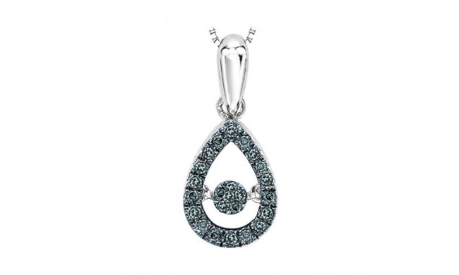Gems One 10KT White Gold & Diamond Rhythm Of Love Neckwear Pendant   - 1/5 ctw - ROL1023-1WCBL