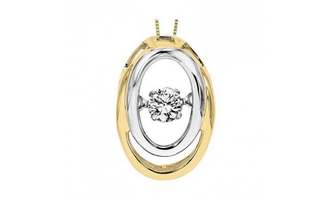 Gems One 14KT Yellow Gold & Diamond Rhythm Of Love Neckwear Pendant  - 1/8 ctw - ROL1051-4YC
