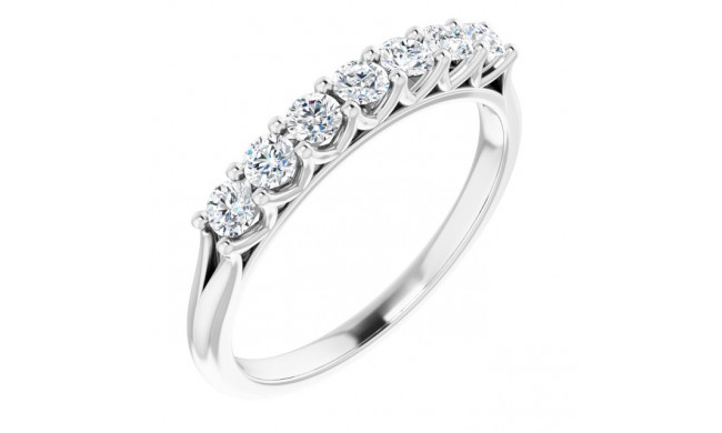 14K White 3/8 CTW Diamond Anniversary Band - 1239746001P