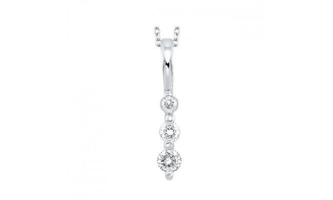 Gems One 14Kt White Gold Diamond (1/4Ctw) Pendant - PD10306-4WD