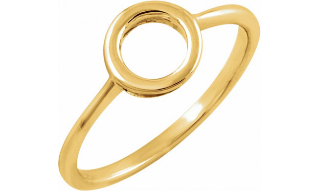 14K Yellow 8 mm Circle Ring - 651816100P