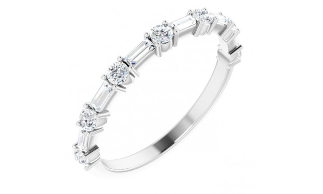 14K White 1/2 CTW Diamond Anniversary Band - 123621600P