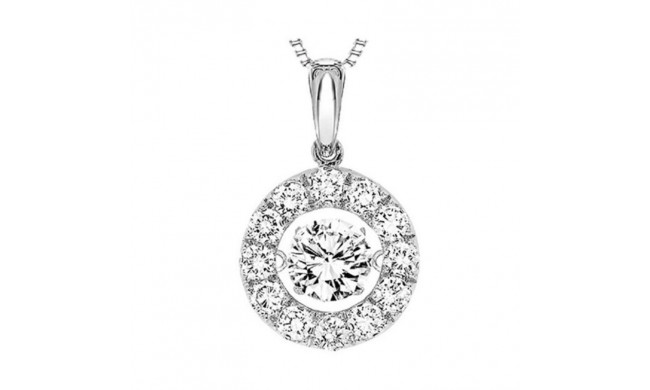 Gems One 14KT White Gold & Diamond Rhythm Of Love Neckwear Pendant  - 1 ctw - ROL1150-4WC