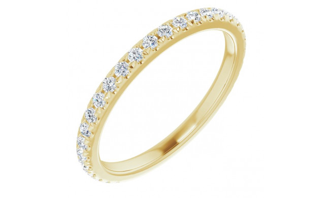 14K Yellow 3/8 CTW Diamond French-Set Anniversary Band - 123570601P