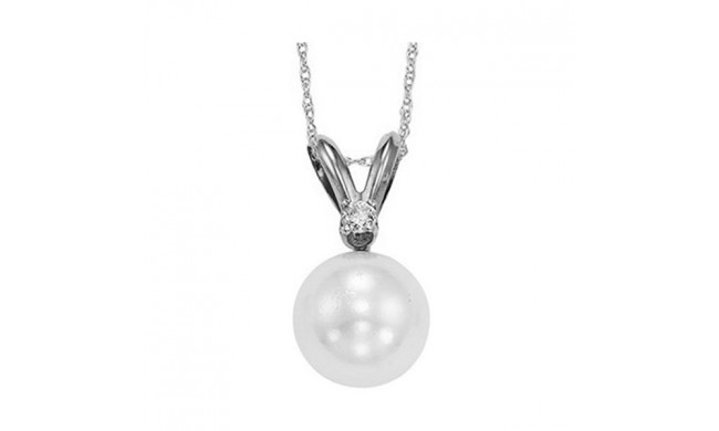 Gems One 14Kt White Gold Pearl (1/2 Ctw) Pendant - PP8.00AAA-4W