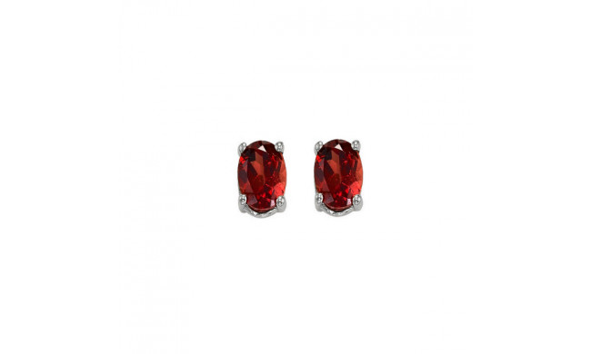 Gems One 14Kt White Gold Garnet (7/8 Ctw) Earring - EGO54-4W