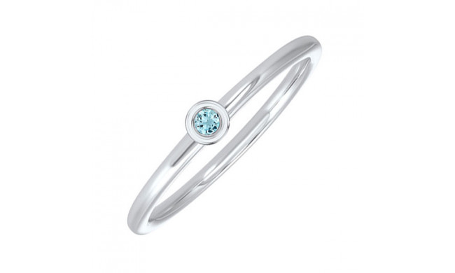 Gems One 10Kt White Gold Aquamarine (1/20 Ctw) Ring - RG73462-1WNA