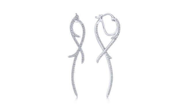 Gabriel & Co. 14k White Gold Kaslique Diamond Drop Earrings - EG13443W45JJ