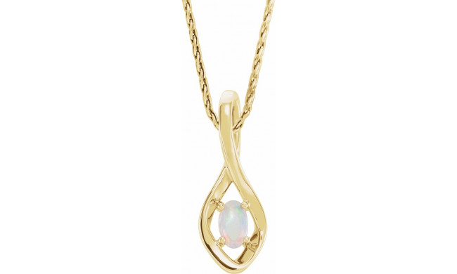 14K Yellow Freeform Opal 16-18 Necklace - 8658460001P