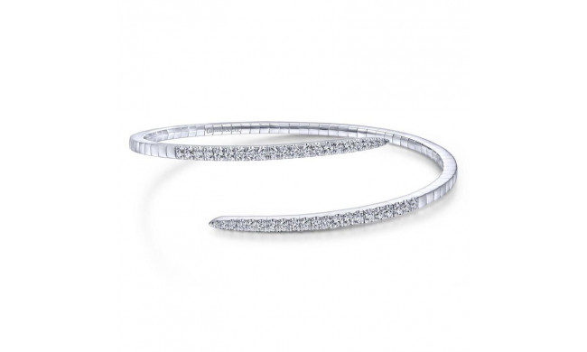 Gabriel & Co. 14k White Gold Demure Diamond Bangle Bracelet - BG4227-65W45JJ