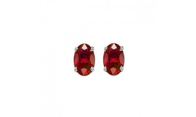 Gems One 14Kt White Gold Ruby (1 Ctw) Earring - ERO64-4W