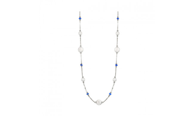 Gems One Silver Necklace - NK10226-SSSPMOP