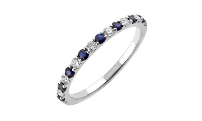 Gems One 10Kt White Gold Diamond (1/5Ctw) & Sapphire (1/5 Ctw) Ring - RG85336-1WCS