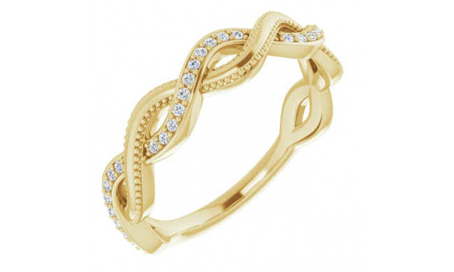 14K Yellow 1/8 CTW Diamond Anniversary Band - 123424601P