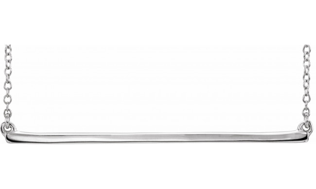 14K White Straight Bar 16-18 Necklace - 860481001P