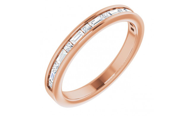 14K Rose 3/8 CTW Diamond Channel-Set Anniversary Band - 123176602P