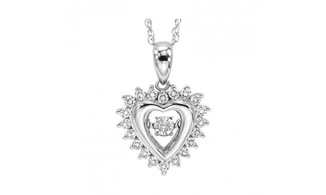 Gems One Silver (SLV 995) & Diamonds Stunning Neckwear Pendant - 1/4 ctw - ROL1195-SSD