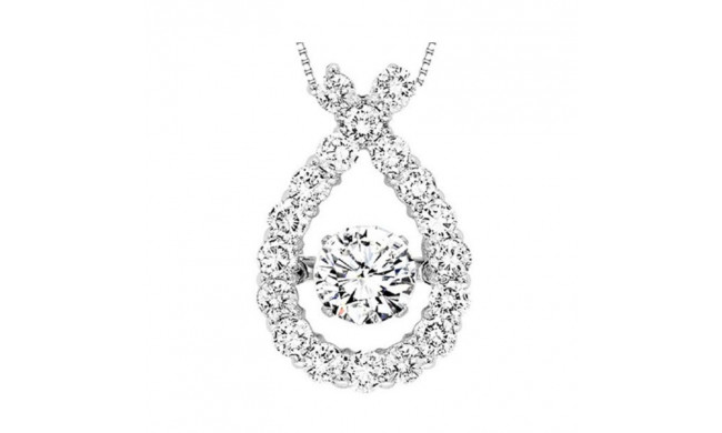 Gems One 14KT White Gold & Diamond Rhythm Of Love Neckwear Pendant  - 1-1/2 ctw - ROL1140-4WC