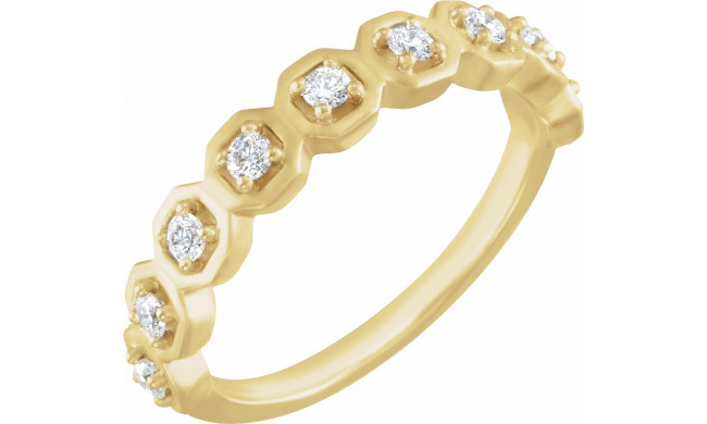 14K Yellow 1/4 CTW Diamond Anniversary Band - 123868605P