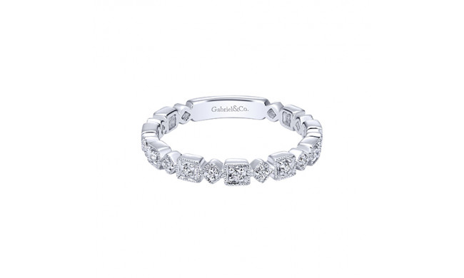 Gabriel & Co. 14k White Gold Diamond Stackable Ladies' Ring