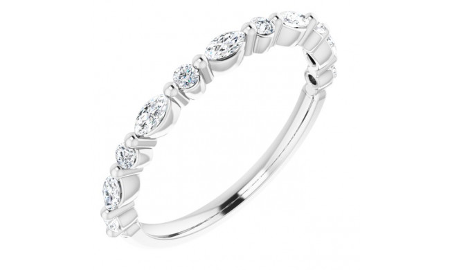 14K White 3/8 CTW Diamond Anniversary Band - 123502600P