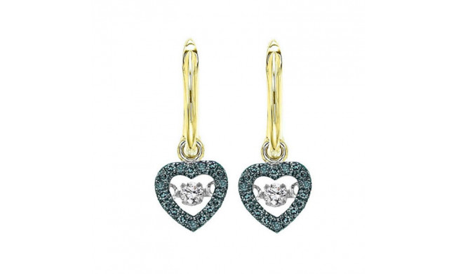 Gems One 10KT Yellow Gold & Diamond Rhythm Of Love Fashion Earrings  - 1/5 ctw - ROL1022-1YCBL