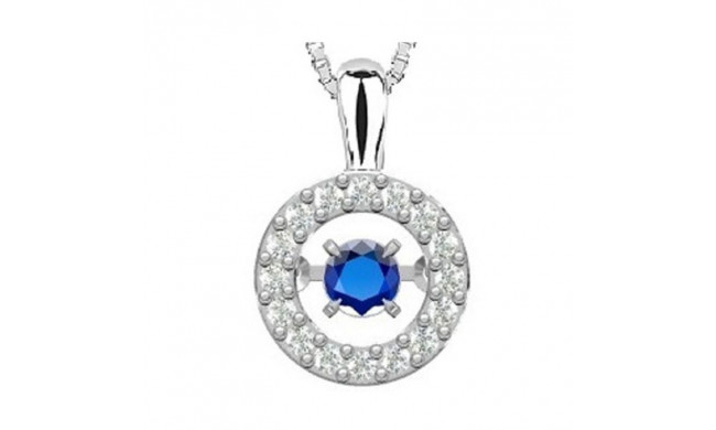 Gems One 14KT White Gold & Diamond Rhythm Of Love Neckwear Pendant   - 1/8 ctw - ROL1099-4WCS