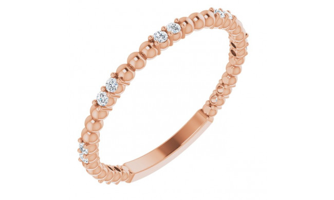 14K Rose 1/6 CTW Diamond Anniversary Band - 123105602P