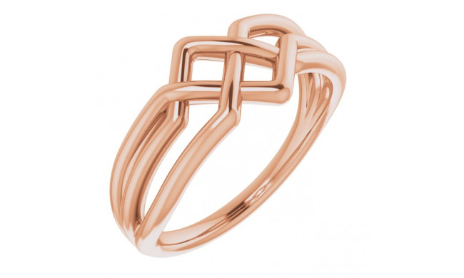 14K Rose Geometric Ring - 52006103P