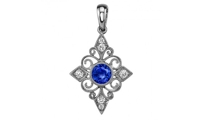 Stanton Color 14k Gold Blue Sapphire Pendant