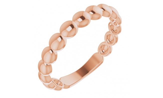 14K Rose Stackable Bead Ring - 51636103P
