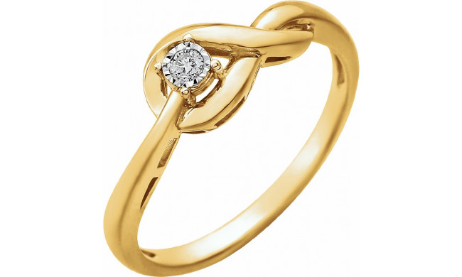 14K Yellow .04 CT Diamond Ring - 65204060002P