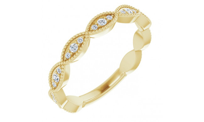 14K Yellow 1/5 CTW Diamond Anniversary Band - 123093601P