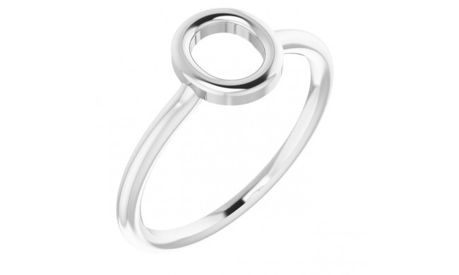 14K White Initial O Ring - 51895185P