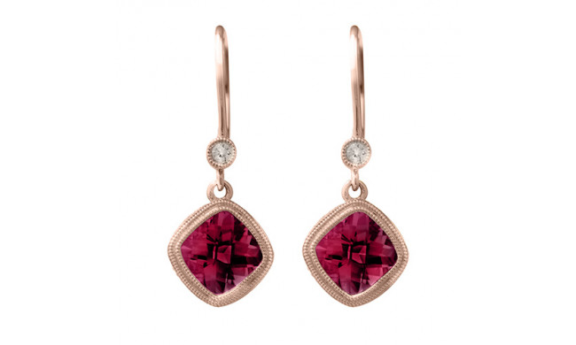 Stanton Color 14k Gold Rhodolite Leverback Earrings