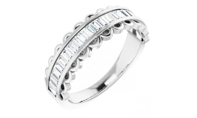 14K White 5/8 CTW Diamond Channel-Set Anniversary Band - 123694600P