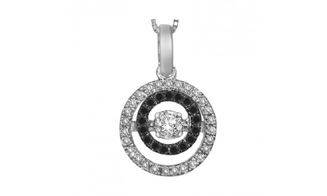 Gems One 14KT White Gold & Diamond Rhythm Of Love Neckwear Pendant  - 3/8 ctw - ROL1013-4WCBLK