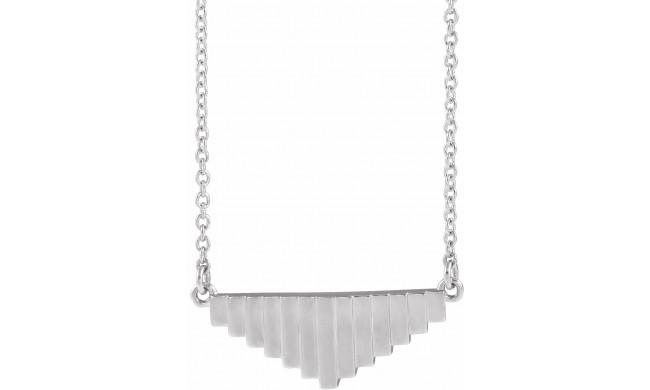 14K White 18 Geometric Necklace - 86935605P