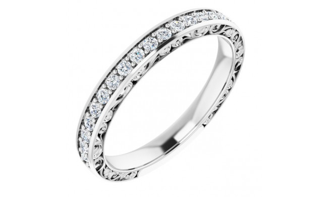 14K White 1/4 CTW Diamond Anniversary Band - 122460605P