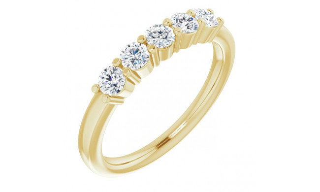 14K Yellow 1/2 CTW Diamond Anniversary Band - 1239706013P
