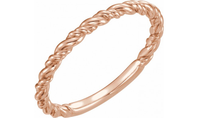 14K Rose Stackable Rope Ring - 51570103P