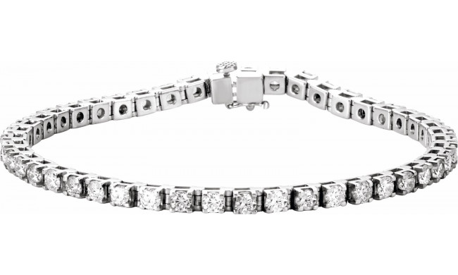 14K White 4 3/4 CTW Diamond Line 7 Bracelet - 60872207617P