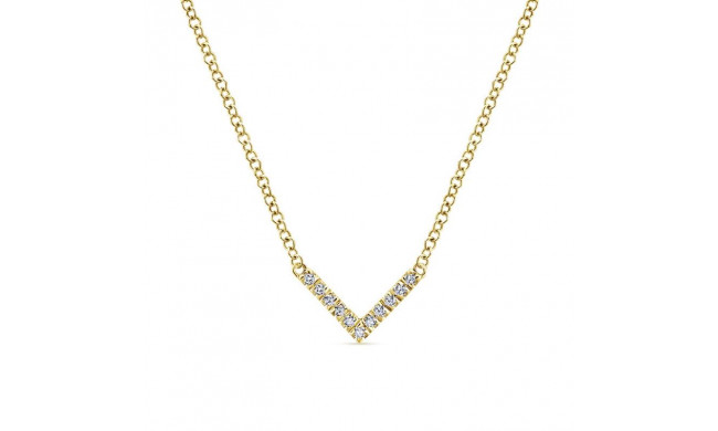 Gabriel & Co. 14k Yellow Gold Lusso Diamond Bar Necklace - NK5423Y45JJ