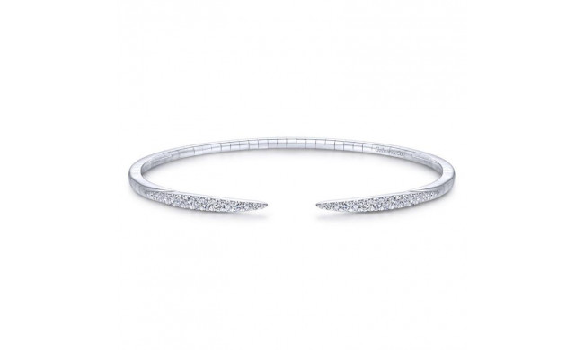 Gabriel & Co. 14k White Gold Demure Diamond Bangle Bracelet - BG3912-65W45JJ