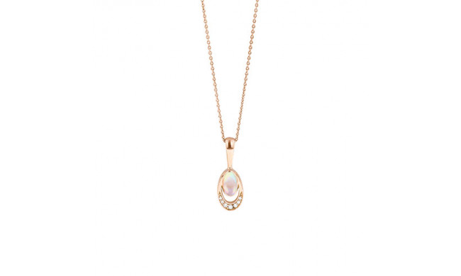 Kabana 14k Rose Gold Mother of Pearl Inlay Pendant