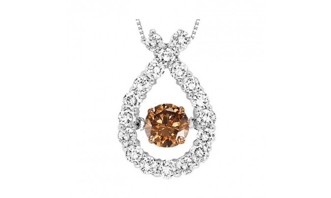 Gems One 14KT White Gold & Diamond Rhythm Of Love Neckwear Pendant  - 1-1/2 ctw - ROL1139-4WCDB