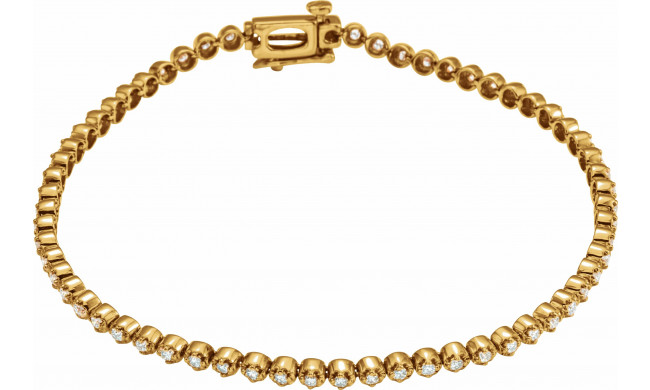 14K Yellow 1 CTW Diamond Line Bracelet - 65211860000P