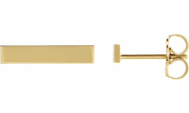 14K Yellow Bar Earring - 871626001P