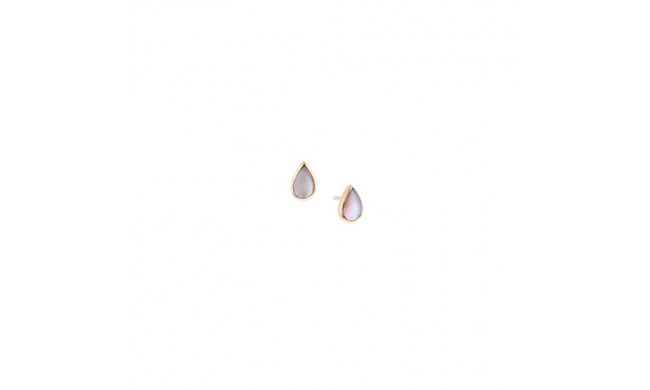 Kabana 14k Rose Gold Mother of Pearl Inlay Earring