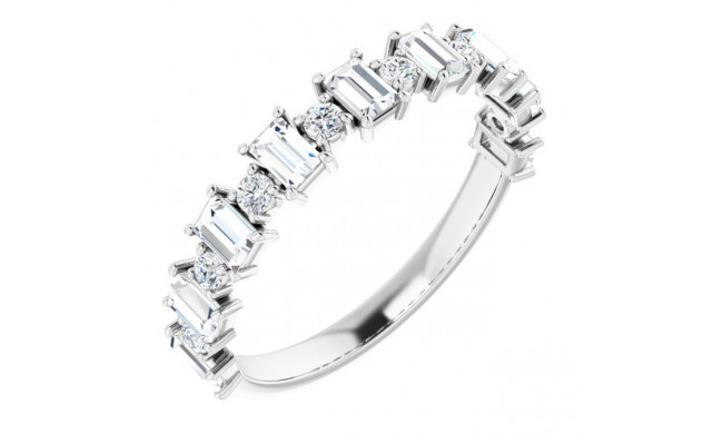 14K White 7/8 CTW Diamond Anniversary Band - 1236296065P